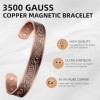 MagEnergy Bracelets en cuivre pour hommes Motif viking Bracelet magnétique en cuivre pur à 99,9 % 6,7 pouces avec 6 aimants p