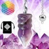 Pendule Divinatoire AMETHYSTE - Pendule Egyptien de Radiesthésie en Améthyste Pierre Naturelle – Reiki Sourcier [𝐆𝐀𝐑𝐀𝐍𝐓𝐈𝐄 𝐀 𝐕