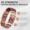 MagEnergy Bracelet de cuivre pour hommes grands, cadeau de père, bracelet magnétique 9.0inches ajustable