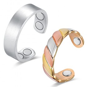 Vicmag Anneaux magnétiques en cuivre de drainage lymphatique pour femmes et hommes pour larthrite, 99.99 % cuivre pur, taill