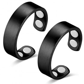 Vicmag Anneaux magnétiques en cuivre pour femmes et hommes pour larthrite, soulagement de la douleur, 100 % solide en cuivre