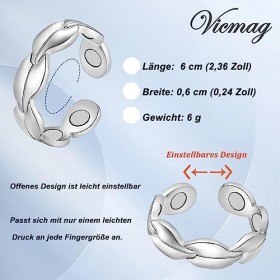 Vicmag Anneaux magnétiques en cuivre pour femmes et hommes pour soulager larthrite, soulagement de la douleur, thérapie, gué