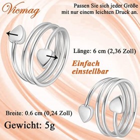 Vicmag Anneaux magnétiques en cuivre pour femmes et hommes pour larthrite, soulagement de la douleur, 100 % solide en cuivre