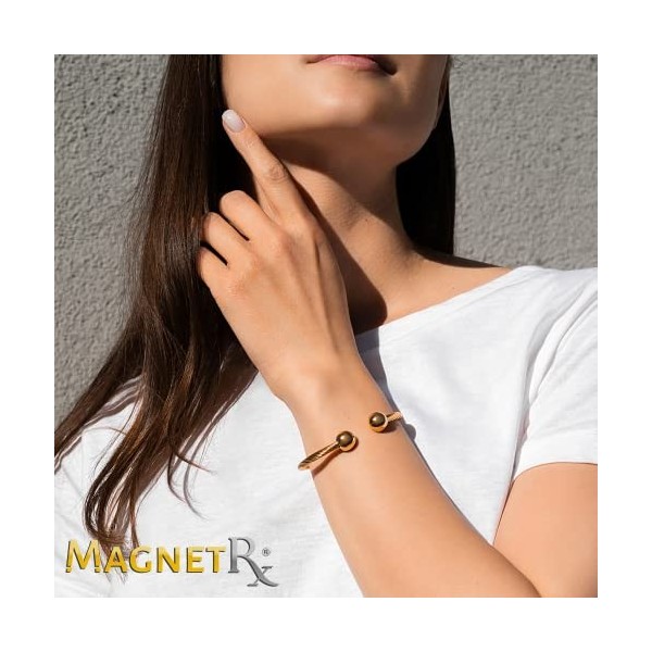 MagnetRX® torsadé Bracelet magnétique homme et femme avec 2 aimants puissants en néodyme ‒ Design tressé et réglable ‒ Bracel