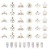 NICENEEDED 40 pièces Strass à Ongles en Alliage 3D, Diamant Couronne et Bowknot Nail Charms, Décorations de Bijoux pour Ongle