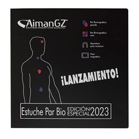 Aiman GZ -Kit de paires biomagnétiques pour magnétothérapie édition spéciale. 1 viseur de champs magnétiques 1 grande paire e