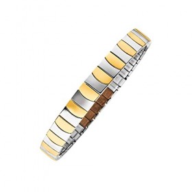 MAGNETIX WELLNESS Bracelet magnétique flexible ClassixXL - Bijou magnétique bicolore doré/argenté poli - Convient toujours po