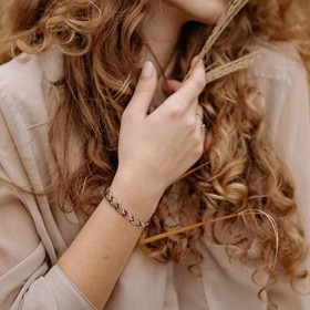 RainSo, bracelet de mode en cuivre pur pour dames élégantes, bijoux exquis, emballage exquis.