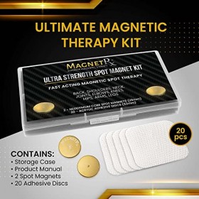 MagnetRX® Magnetic Spot Magnet Kit - Ultra Strength Magnets - Large Spot Magnets for Back, Shoulders, Knee, Hips, Neck & Body