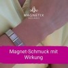 MAGNETIX WELLNESS Bracelet magnétique flexible XL I Bijou magnétique argenté au design brillant mat I Convient toujours, même