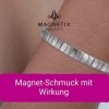 MAGNETIX WELLNESS Bracelet magnétique flexible Classix I - Bijou magnétique argenté - Design brillant mat - Convient toujours