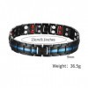 MagEnergy Titaniums Bracelet magnétique pour homme avec aimants puissants, bracelet réglable noir bleu 1 