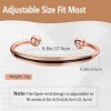 Lot de 2 bracelets magnétiques en cuivre pour homme et femme - Réglable pour sadapter à la plupart des poignets, Cuivre, Non