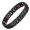 MagEnergy Titaniums Bracelet magnétique pour homme avec aimants puissants, bracelet réglable noir bleu 2 