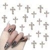 NICENEEDED Kit de Breloques DArt DOngles Croisés 12 pièces, Bijoux 3D Big Nail avec Perle pour Décorations DOngles, Ensemb