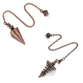 2 Pièces Pendule de Radiesthésie, Pendule Divinatoire Esoterisme, Pendule Divinatoire de Radiesthésie Cône, Pendule de Radies