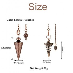 2 Pièces Pendule de Radiesthésie, Pendule Divinatoire Esoterisme, Pendule Divinatoire de Radiesthésie Cône, Pendule de Radies