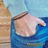 MagnetRX® torsadé Bracelet magnétique homme et femme avec 2 aimants puissants en néodyme ‒ Design tressé et réglable ‒ Bracel