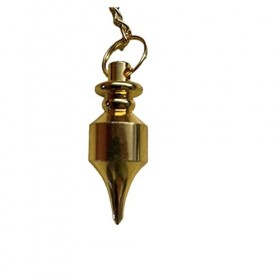 PIERRETOILES Pendule Divinatoire de Radiesthesie Electron en laiton doré pour Travail sur Plan -