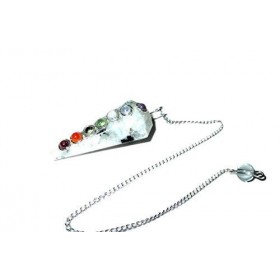 Jet International Arc-en-Pierre de Lune Chakra Pendule en Forme de cône facetté de qualité supérieure A ++ Crystal Therapy