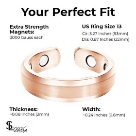 Bague de thérapie magnétique élégante au titane Smarter LifeStyle soulagement de la douleur contre larthrite et le syndrome 