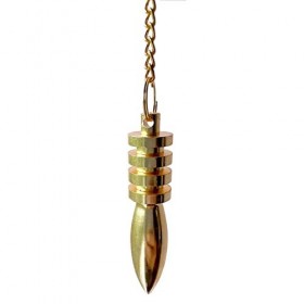 ReiseGut Pendule en laiton 45mm 20g oracle cône issi pendentif sur chaîne radiesthésie pendule en laiton pour mesurer les éne