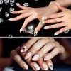 3D Strass Ongle Nail Art, Papillon en Résine à Ongles 3D Avec des Fleurs de Perles Bijoux pour Ongles pour la Conception de B