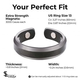 Bague de thérapie magnétique élégante au titane Smarter LifeStyle soulagement de la douleur contre larthrite et le syndrome 