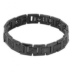 Bracelet Magnétique pour Hommes Thérapie pour le Soulagement de la Douleur Arthritique et du Canal Carpien, Bracelet Aimants 
