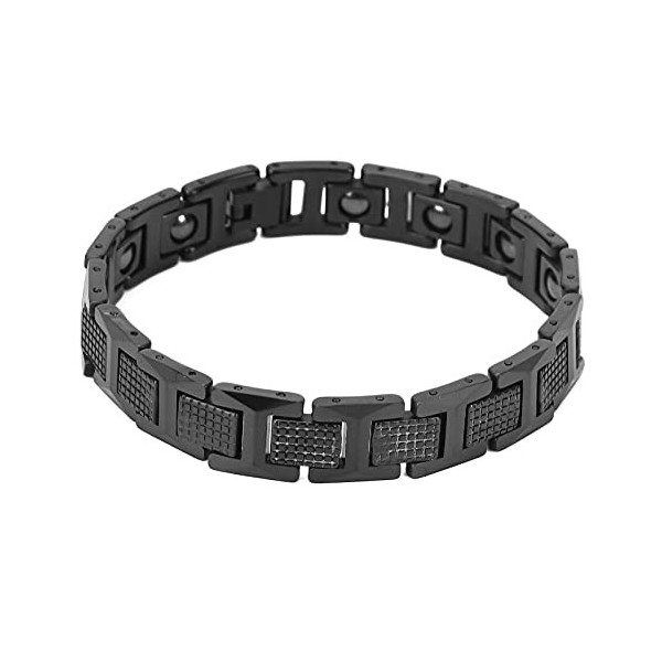 Bracelet Magnétique pour Hommes Thérapie pour le Soulagement de la Douleur Arthritique et du Canal Carpien, Bracelet Aimants 