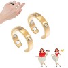 Asotagi Lot de 2 bagues magnétiques pour thérapie de drainage lymphatique - Pour homme et femme