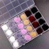 24 pièces Nail Art Poms 3D Nail Peluche Boules De Fourrure Amovible Fluffy Peluche Boules Manucure Accessoires pour DIY Ongle