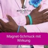 MAGNETIX WELLNESS Bracelet magnétique flexible en silicone doux pour la peau - Bijou magnétique bleu - Convient toujours pour