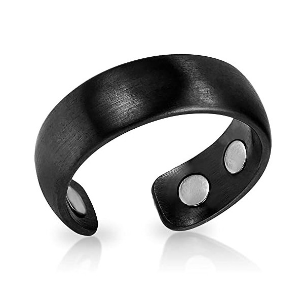 MagnetRX® Bague Magnétique Avec 4 Aimants Puissants En Néodyme 14000 GAUSS Anneau Aimanté Drainage Acier Inoxydable - Bijou