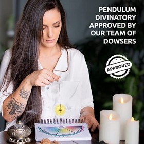 Pendule Divinatoire TOUPIE pour Travail sur Plan - Pendule de Radiesthésie Universel en Laiton Doré