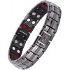 JEROOT Bracelet Magnetique,Bracelets Magnétiques Titane Magnetique Bracelet Homme Lien libre +Suppression 3500 Gauss