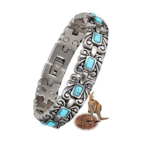 N3 ZELEK Bracelet Magnétique Hommes Aimant Fort Bracelet Cadeaux Hommes Bracelets Magnétiques pour Hommes Femmes Magnétique B