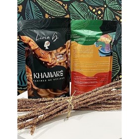 Khamaré Racines de vétiver I 15 GRANDES TIGES ÉPAISSES I Gongoli - Cepp - 30 à 40 cm - Un allié naturel aux multiples vertus 