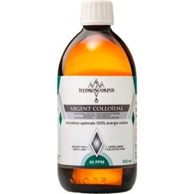 Argent Colloïdal 40 PPM ● 500 mL ● 100% Naturel ● Ionisation optimale 100% énergie solaire ● Fabriqué en France ● Protections
