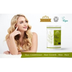 Ausha Poudre de feuille de neem bio 100 g | Immunitaire, digestion, détoxification | cheveux, pellicules, soins de la peau