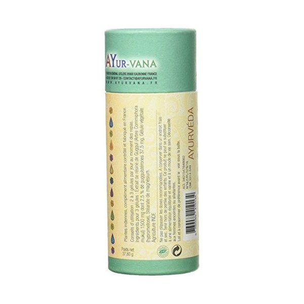 Guggul extrait AYur-vana - 60 gélules - Cholestérol