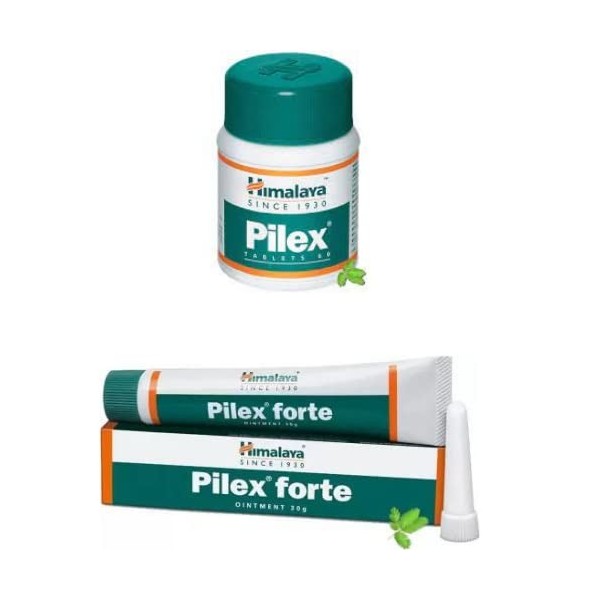 Himalaya Pilex Tab + Pommade Pilex fort 30 g lot de 2 