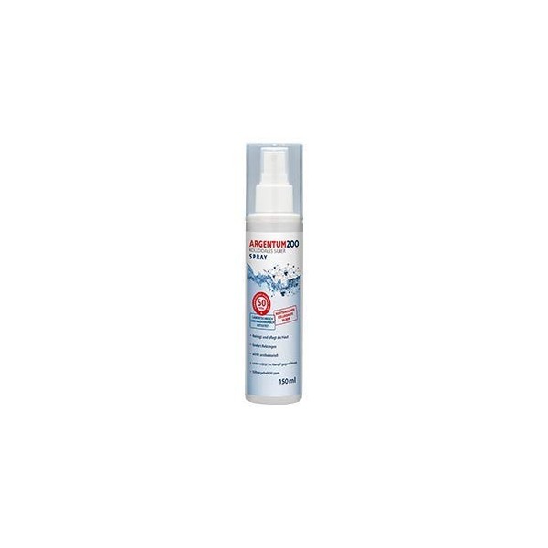 AURA HERBALS® Argent colloïdal 50 ppm 150 ml - Spray Argentum200 - Haute concentration - Non ionique - Sûr et efficace - 10