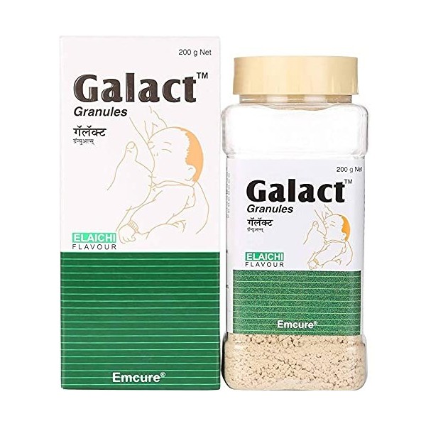 Galact Will and Weaves Lot de 2 granulés Elaichi 200 g dingrédients naturels les plus purs pour lactonic 100 % ayurvédique