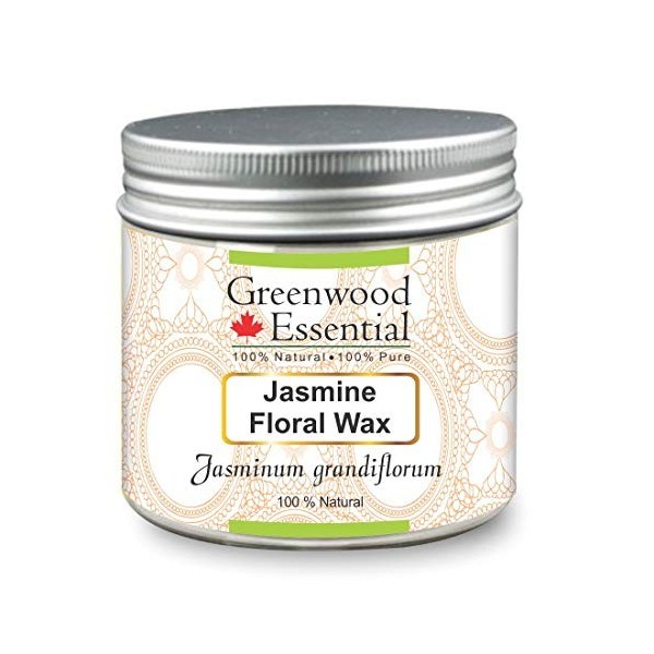 Greenwood Essential Cire florale de jasmin pur jasminum grandiflorum 100 % naturelle de qualité thérapeutique 100 g