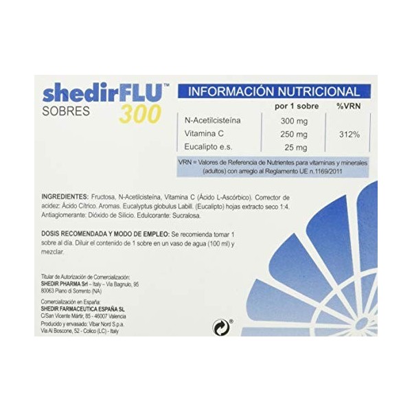 Shedir Shedirflu 300 20Sbrs Lot de 1