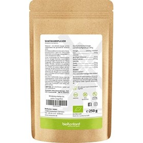 Shatavariper Poudre bio 250 g I asperges indiennes – 100 % naturelle sans additifs I Ayurveda I testé en laboratoire et condi