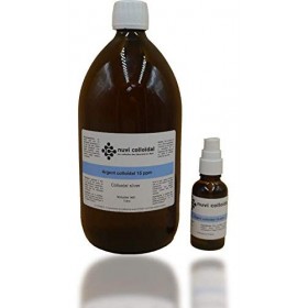 ARGENT COLLOÏDAL 15ppm : pack 1 litre + vapo 30ml - Fabricant français dargent colloïdal et doligo-éléments - Production Ha