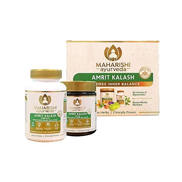 Maharishi Ayurveda Amrit Kalash "Combo Pack" Nectar et comprimés 600 g de pâte et 60 comprimés - 500 mg par Maharishi Ayurv