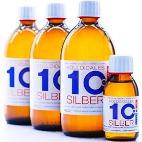 PureSilverH2O 1600ml largent colloïdal 3X Bouteilles 500 ML / 10 ppm de largent colloïdal + Bouteille 100 ML / 10 ppm -